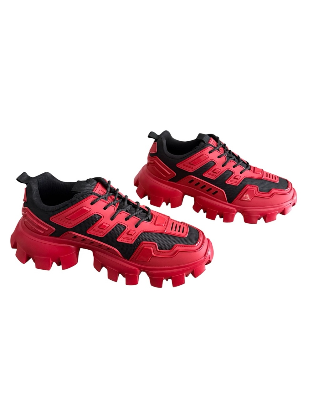 Steve Madden Men Ponce Red Black Chunky Sole Sneaker 10.5 NIB - Picture 3 of 12